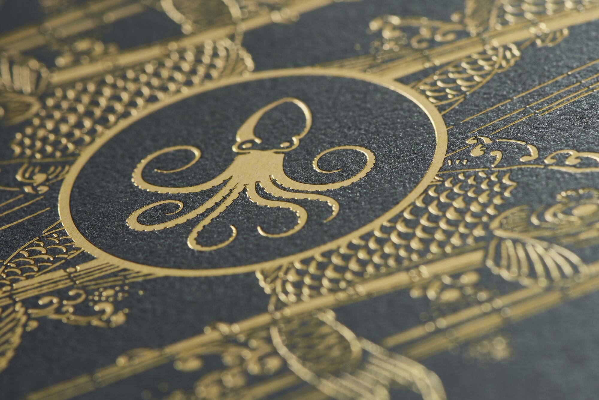 MSU hot stamping applied to iridescent packaging surface with consistent gold coverage